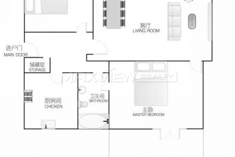Rent a old house in Shanghai Nanjing W. Road 2bedroom 138sqm ¥28,000 L00903