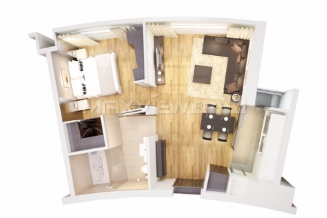 Times Square Shanghai apartment rent 1bedroom 96sqm ¥28,000 SH017302