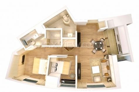 Times Square Shanghai apartment rental 2bedroom 118sqm ¥32,000 SH017301