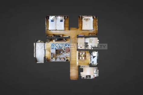 Green Court Middle Serviced Apartment 2bedroom 106sqm ¥25,000 CMG0008