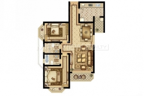 Joffre Garden 2bedroom 104sqm ¥18,000 PRY00160