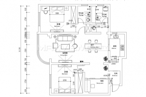 Jingwei Apartment 3bedroom 138sqm ¥25,000 PRS159