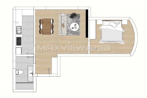 Yunhe Garden 1bedroom 75sqm ¥19,600 PRS6067