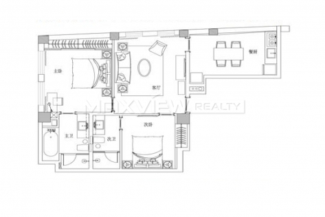The Lanze Residence on The Bund 1bedroom 77sqm ¥28,000 PRY6060