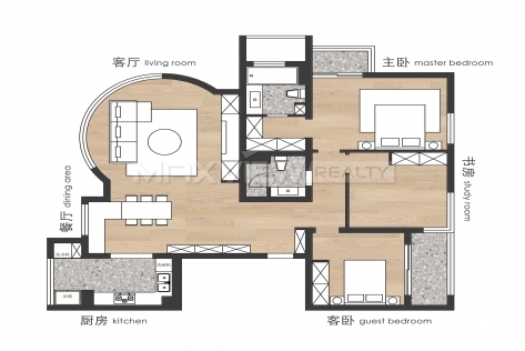 Haiqi Garden 3br 170sqm in Downtown | 海琪园 3bedroom 170sqm ¥32,000 SHA18276
