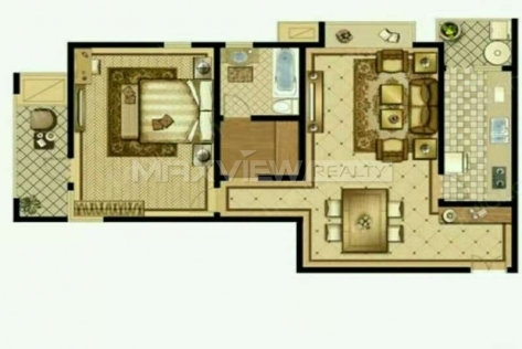 Grand Jewel Apartment | 君御豪庭 1bedroom 76sqm ¥16,800 SHA19516