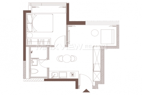 Blinq Residences Shanghai Wujiaochang 1Br with Lake View 1bedroom 65sqm ¥13,000 PRA17004