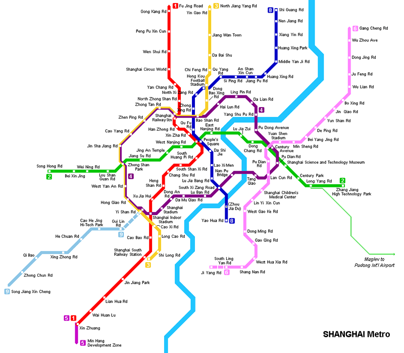 Shanghai subway map